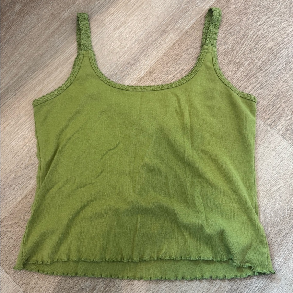 Cotton Tank with Crochet Straps